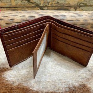 Western Cowboy Wallet Genuine Leather ROOSTER Bi-fold Long 